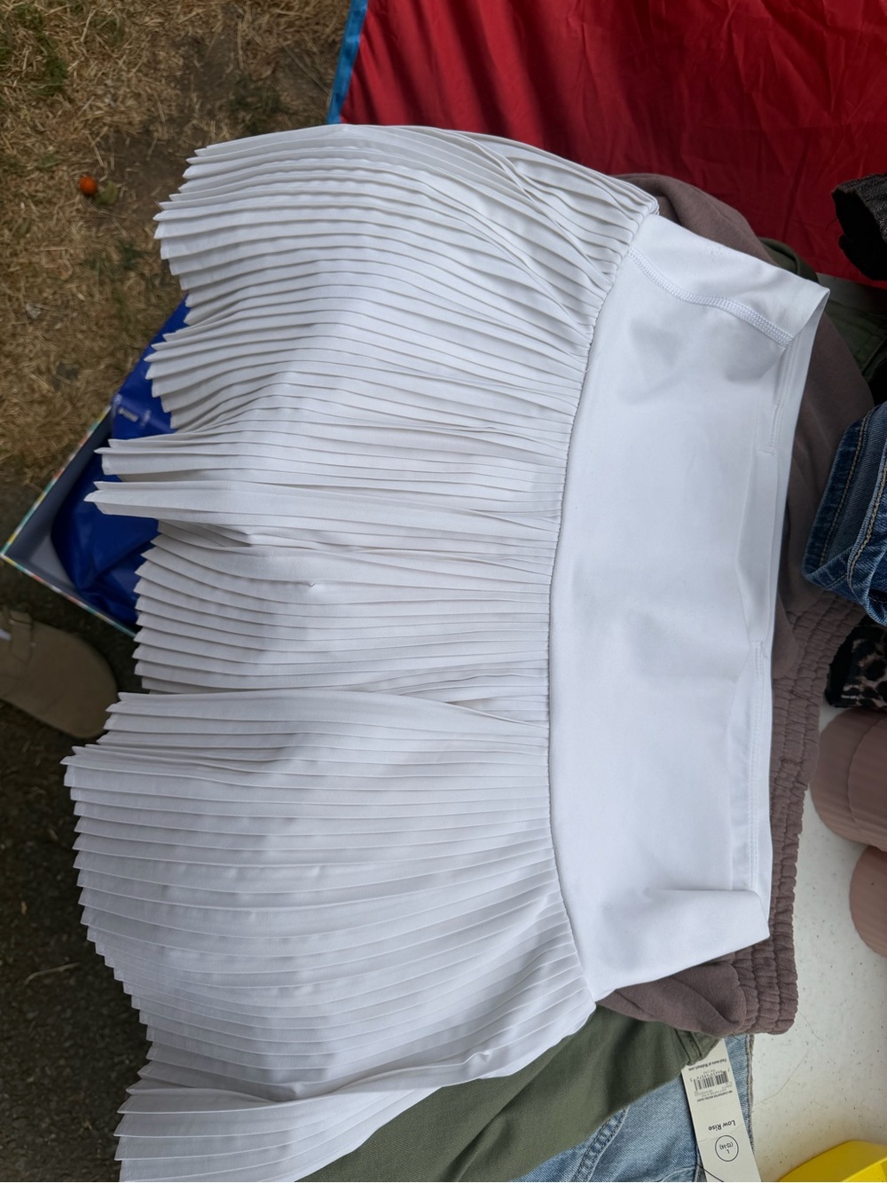 JoyLab White Pleated Mini Skirt